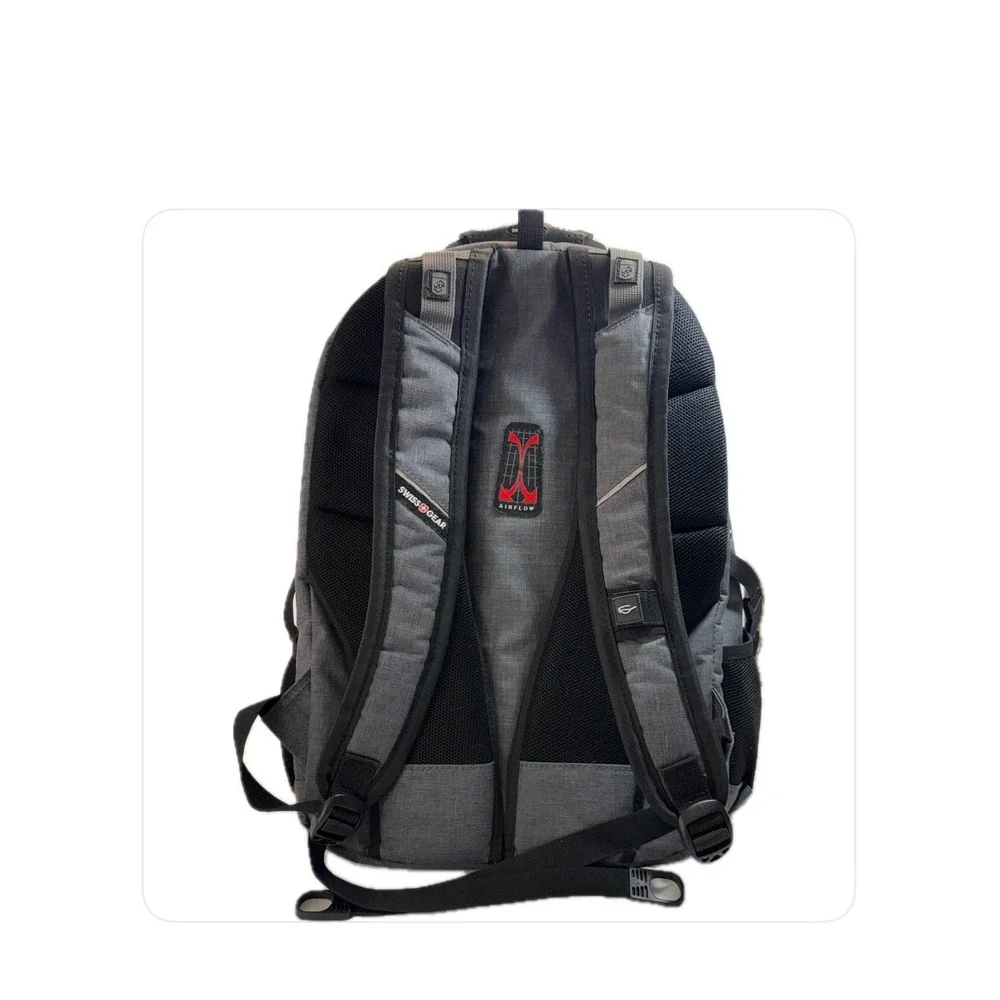 SwissGear ScanSmart Laptop‎ Backpack Gray Travel Business School Bag Heathered